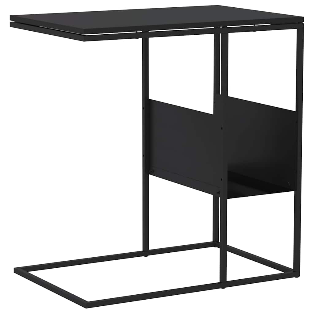 vidaXL Side Table Black 55x36x59.5 cm Engineered Wood 6