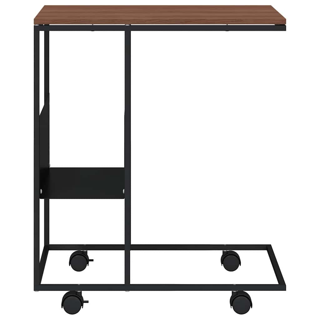 vidaXL Side Table | Black and Brown | Engineered wood and iron | Standard 4