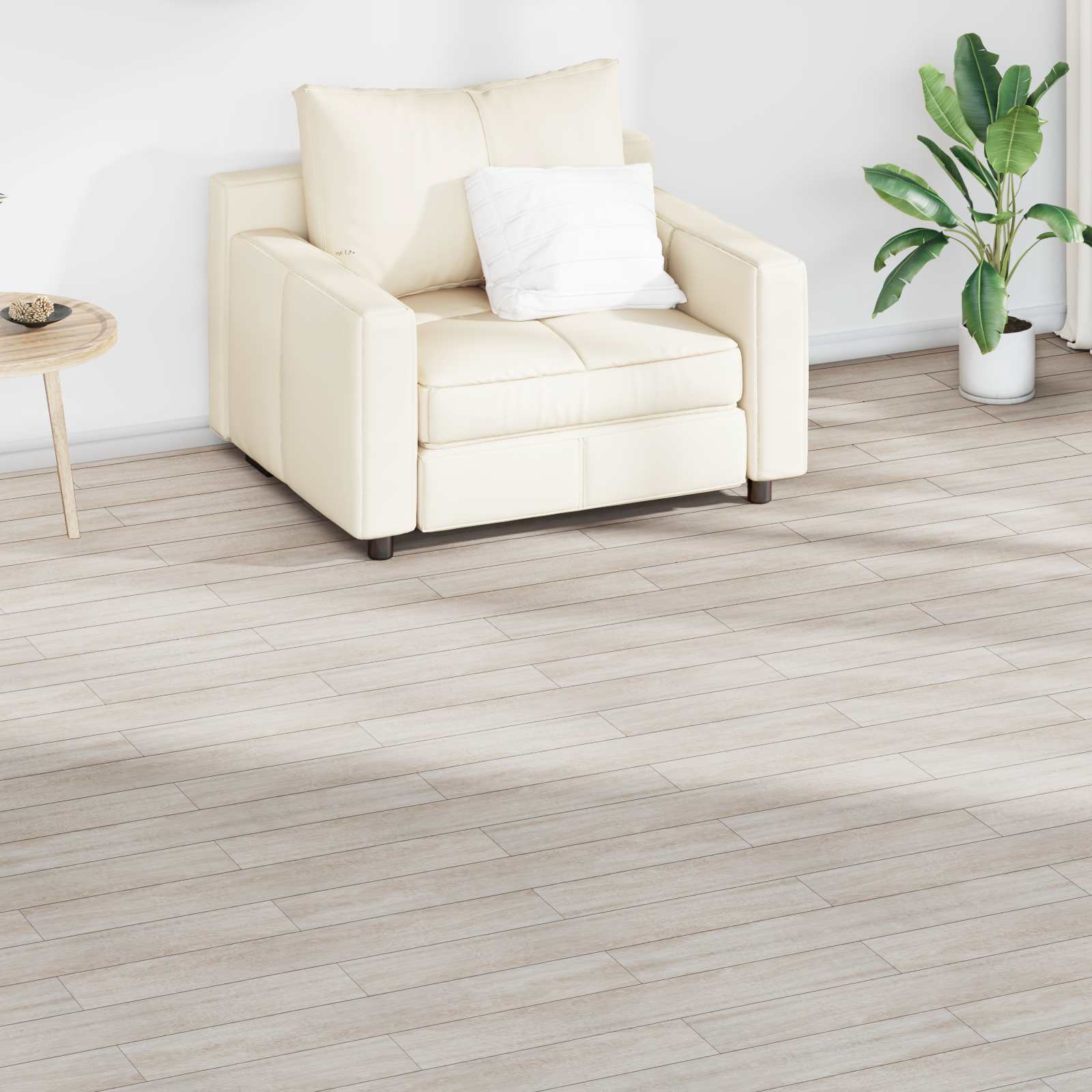 vidaXL Flooring Planks Oak Classic White 2.51 m² 18 pcs PVC 1