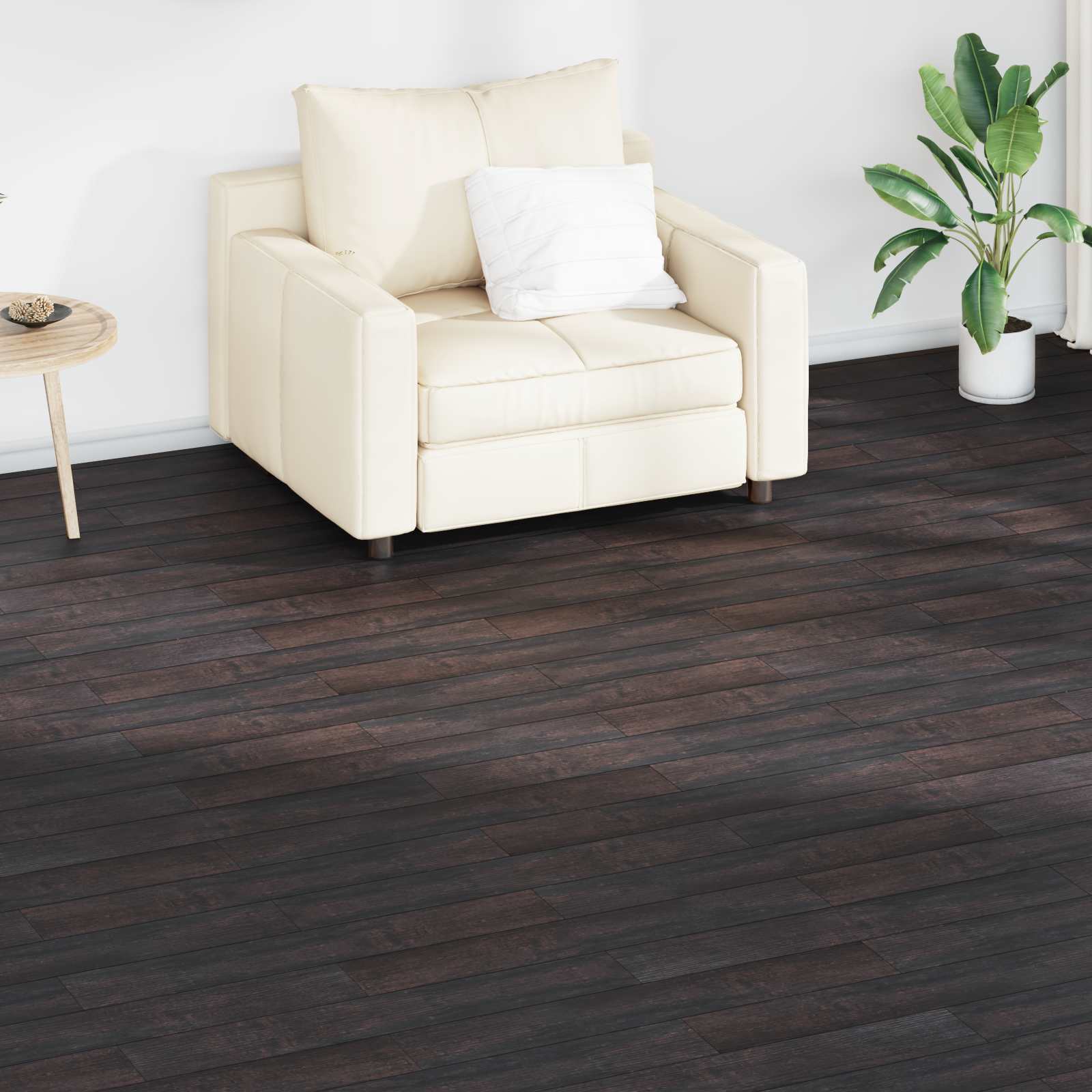 vidaXL Flooring Planks Dark Brown 2.51 m² 18 pcs PVC 1