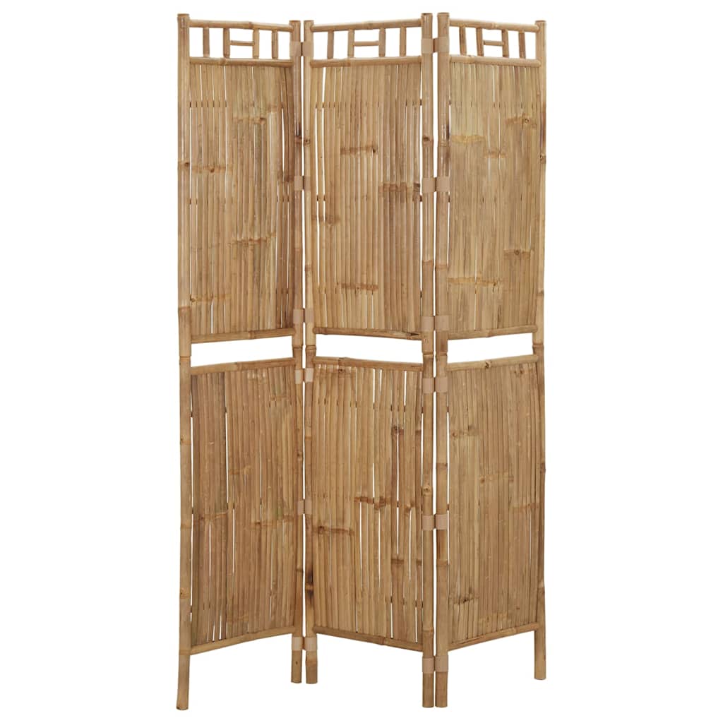 3-Panel Room Divider Bamboo 120 x 180 cm