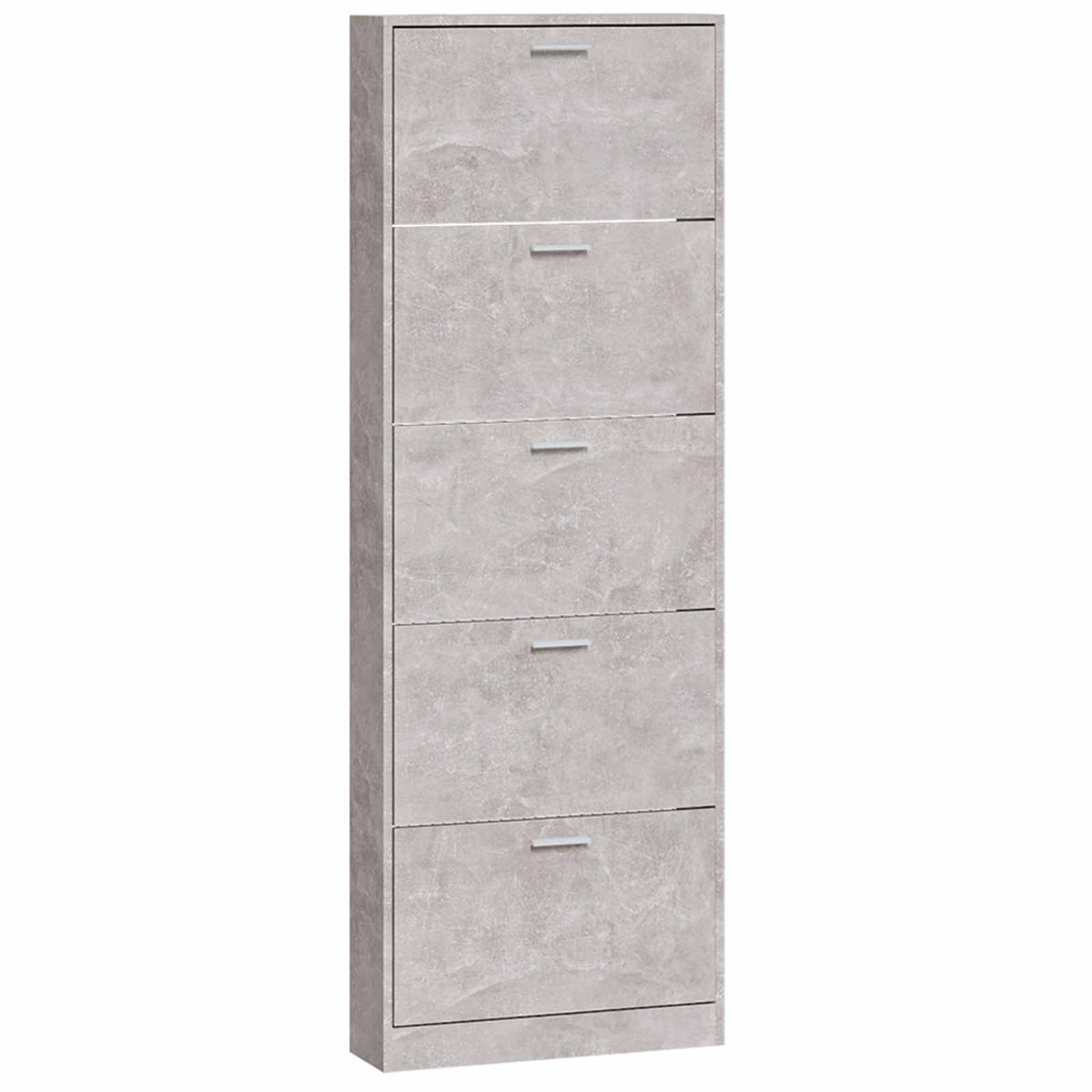 Shoe Cabinet 59x17x169 cm Engineered Wood Height 169 cm Concrete grey