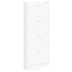 vidaXL Shoe Cabinet White 59x17x150 cm Engineered Wood 2