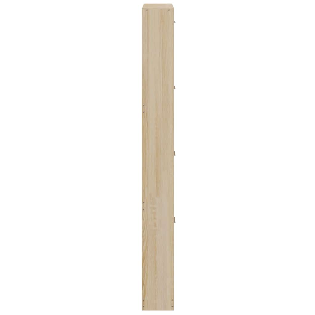 vidaXL Shoe Cabinet Oak 59x17x150 cm Engineered Wood 5