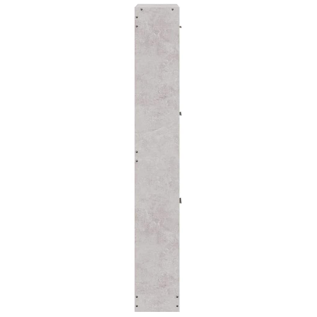 vidaXL Shoe Cabinet Concrete Grey 59x17x108 cm Engineered Wood 5