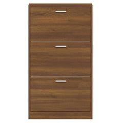 vidaXL Shoe Cabinet Brown Oak 59x17x108 cm Engineered Wood 6