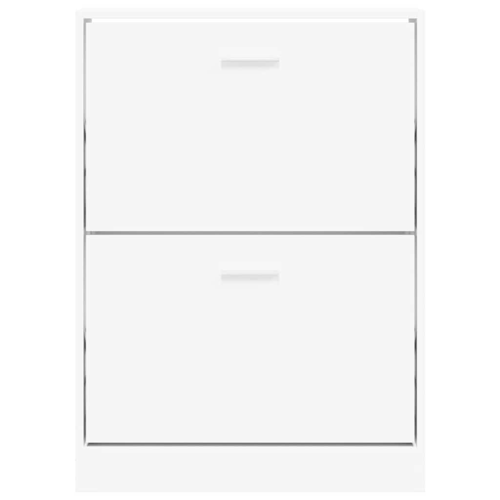 vidaXL Shoe Cabinet White 59x17x81 cm Engineered Wood 4