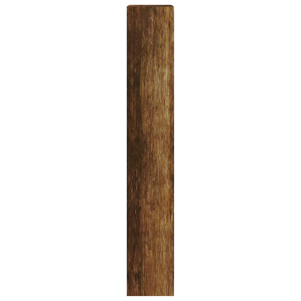 vidaXL Shoe Cabinet Smoked Oak 63x24x147 cm Engineered Wood 5
