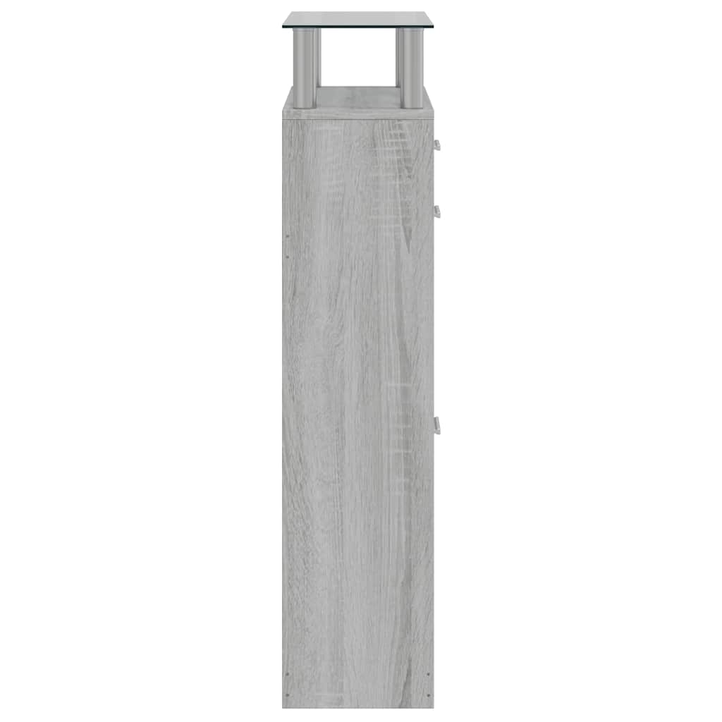 vidaXL Shoe Cabinet Grey Sonoma 63x24x104 cm Engineered Wood 5
