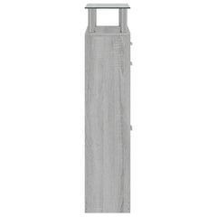 vidaXL Shoe Cabinet Grey Sonoma 63x24x104 cm Engineered Wood 5