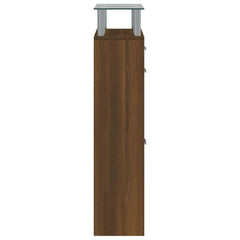 vidaXL Shoe Cabinet Brown Oak 63x24x104 cm Engineered Wood 5