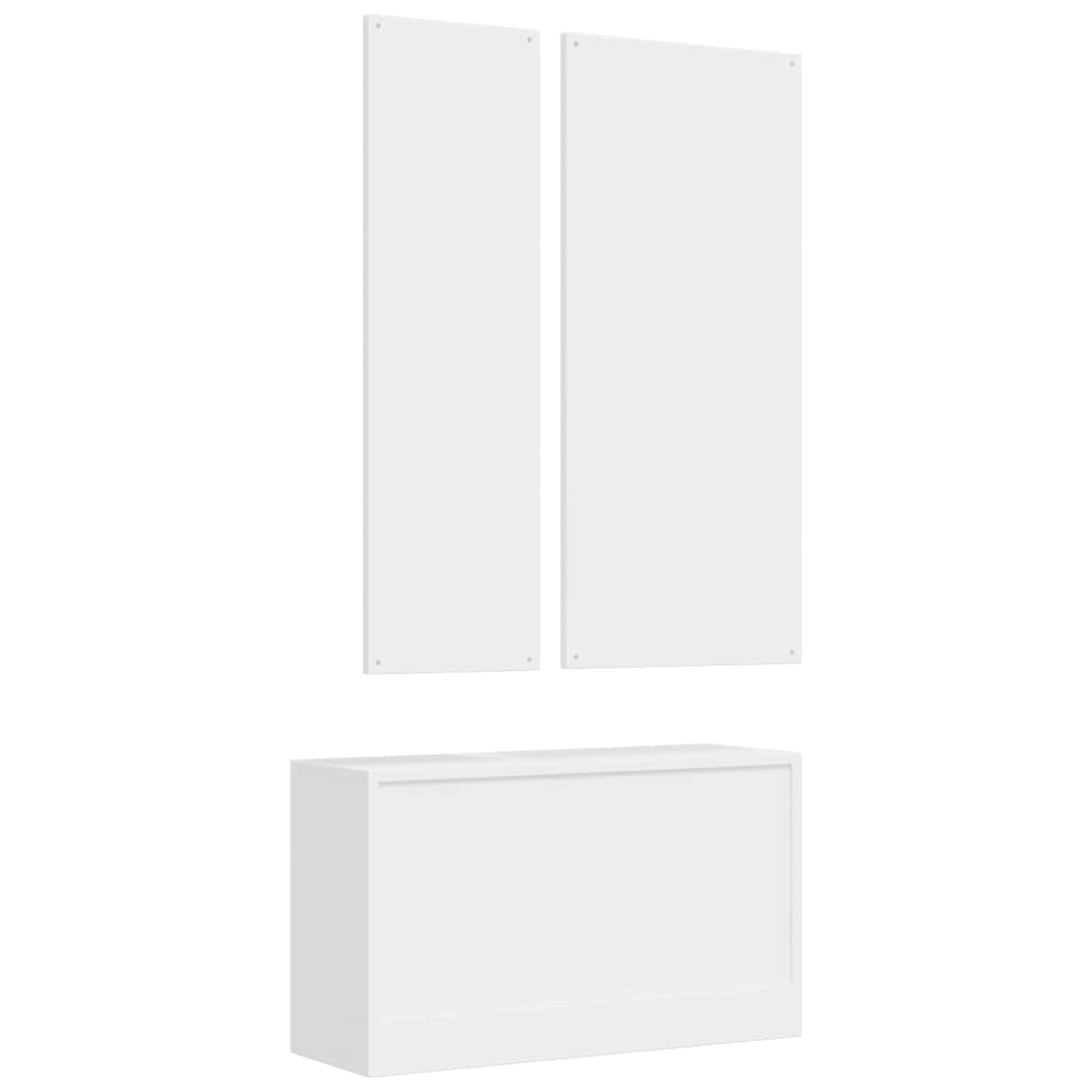 vidaXL 3-in-1 Shoe Cabinet Set White Engineered Wood 6
