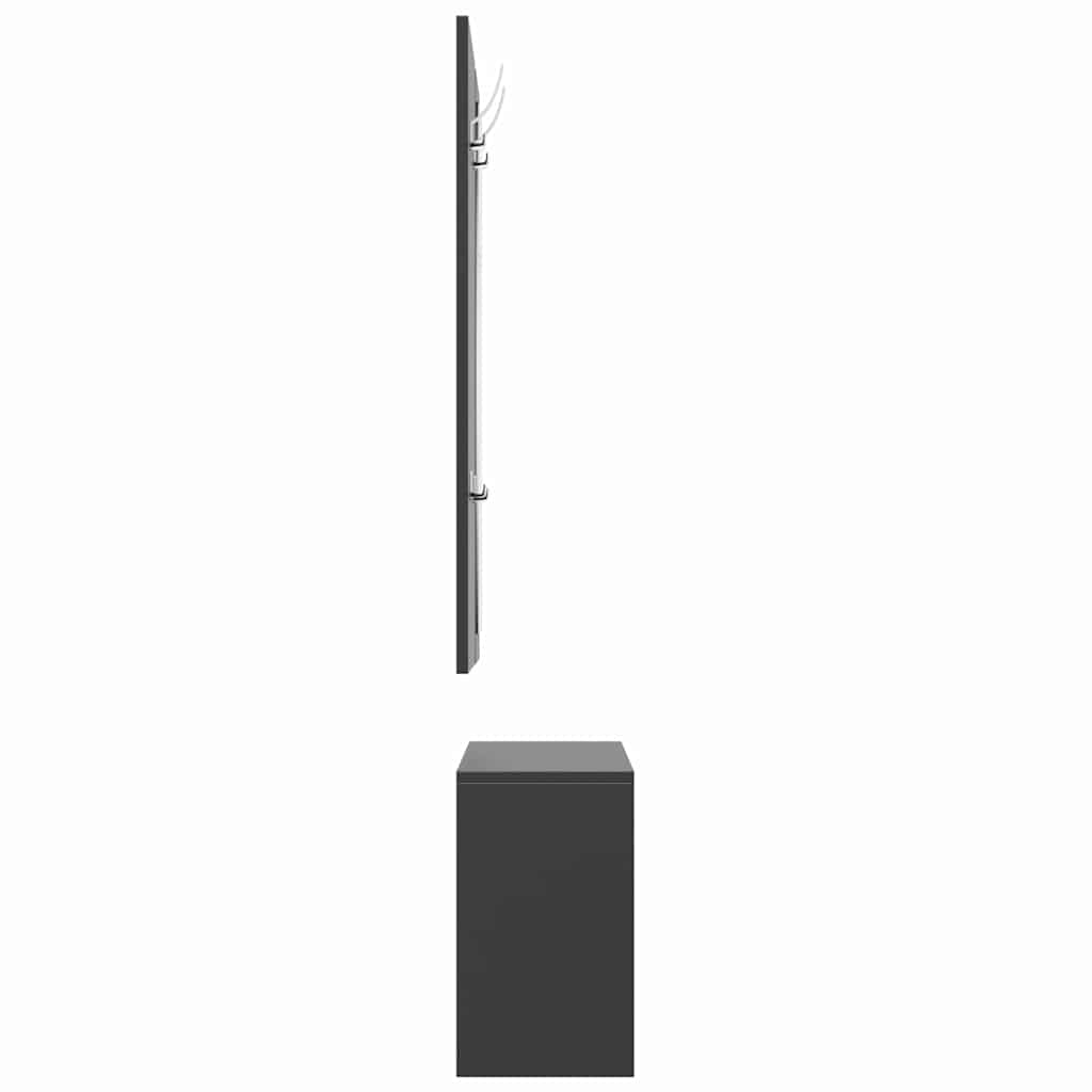 vidaXL 3-in-1 Shoe Cabinet Set Black Engineered Wood 5