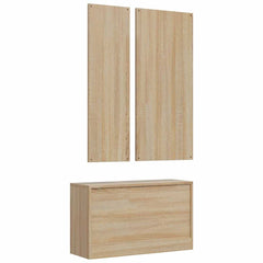 vidaXL 3-in-1 Shoe Cabinet Set Sonoma Oak Engineered Wood 6