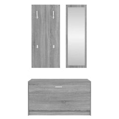 vidaXL 3-in-1 Shoe Cabinet Set Grey Sonoma Engineered Wood 6
