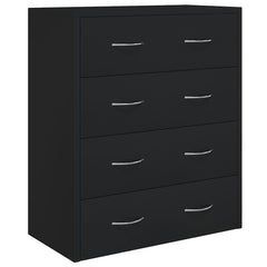 vidaXL Sideboard with 4 Drawers 60x30.5x71 cm Black 3