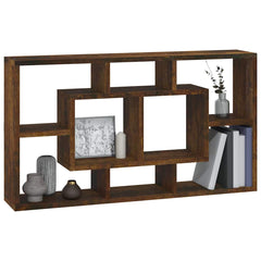 vidaXL Wall Shelf | Smoked oak | Engineered wood | Medium | Wall Storage 3