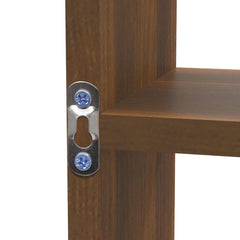 vidaXL Wall Display Shelf 8 Compartments Brown Oak 6
