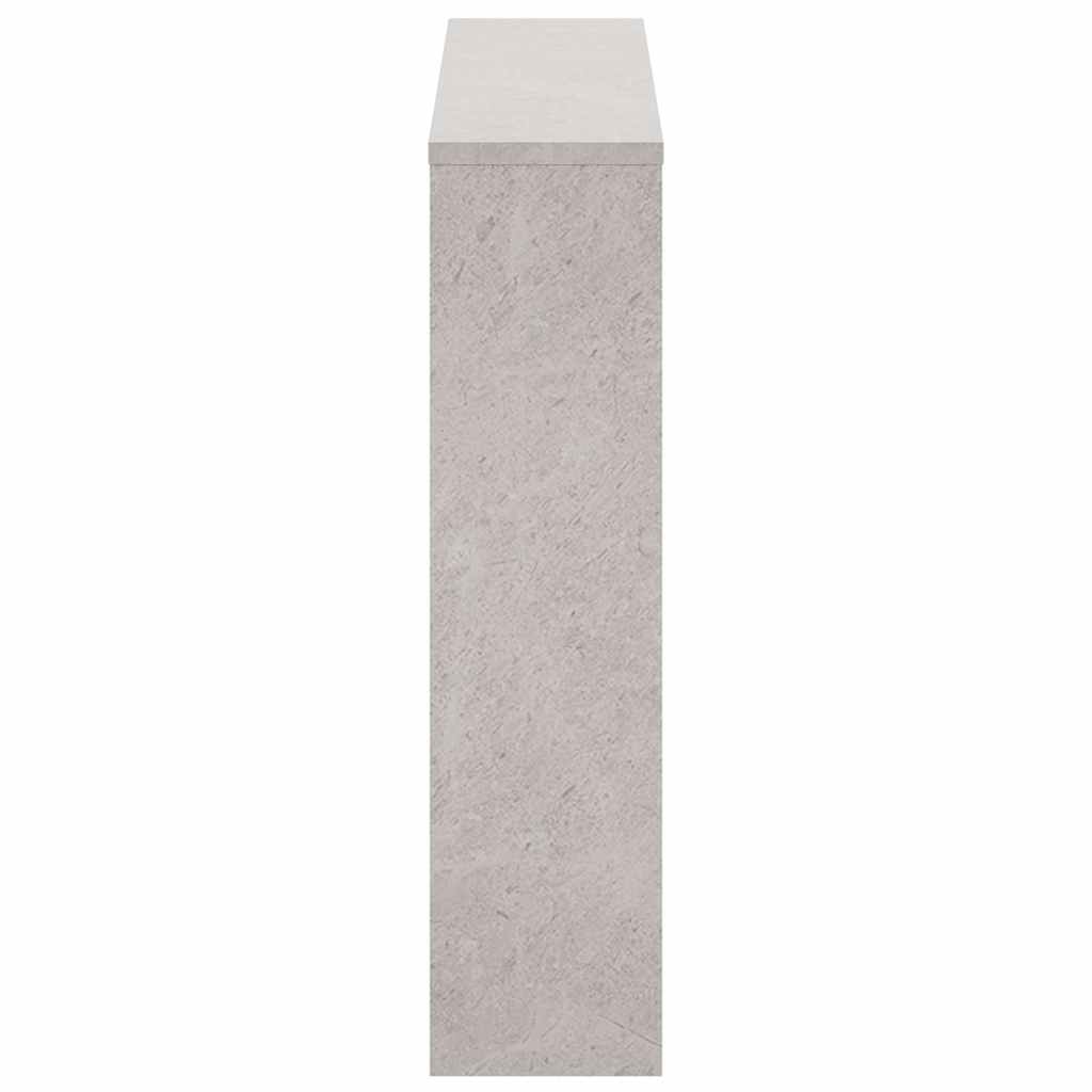 vidaXL Shoe Cabinet with Mirror 2-Layer Concrete Grey 63x17x67 cm 5