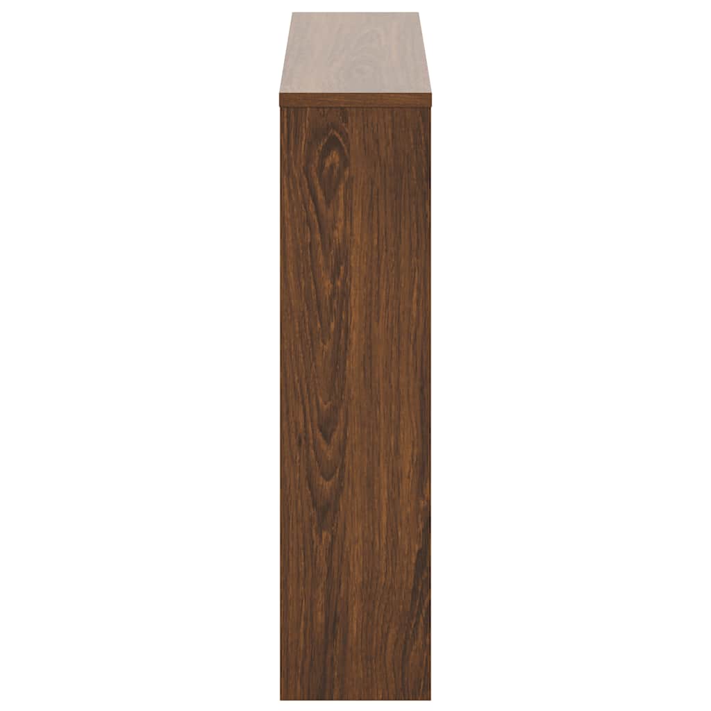 vidaXL Shoe Cabinet with Mirror 2-Layer Brown Oak 63x17x67 cm 5