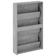 vidaXL Shoe Cabinet with Mirror 3-Layer Grey Sonoma 63x17x102.5 cm 6