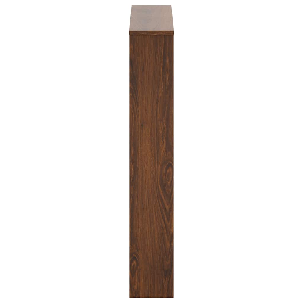 vidaXL Shoe Cabinet with Mirror 3-Layer Brown Oak 63x17x102.5 cm 5