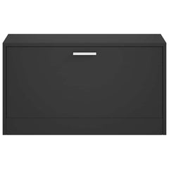 vidaXL Shoe Bench Black 80x24x45 cm Engineered Wood 4