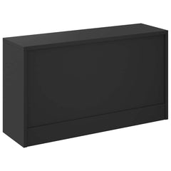 vidaXL Shoe Bench Black 80x24x45 cm Engineered Wood 6
