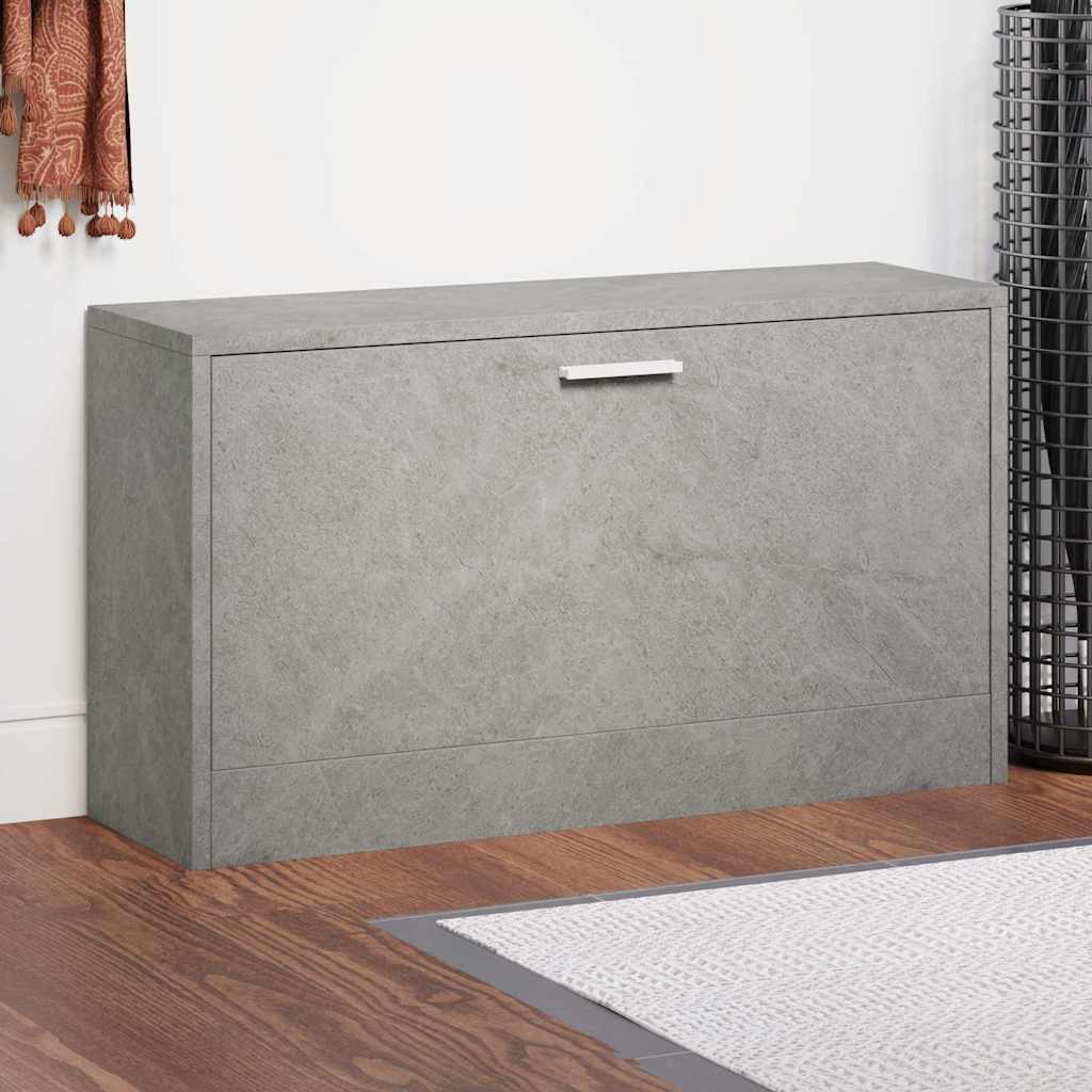 vidaXL Shoe Bench Concrete Grey 80x24x45 cm Engineered Wood 1