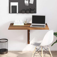 vidaXL Folding Wall Table Brown Oak 100x60x56 cm Engineered Wood 3