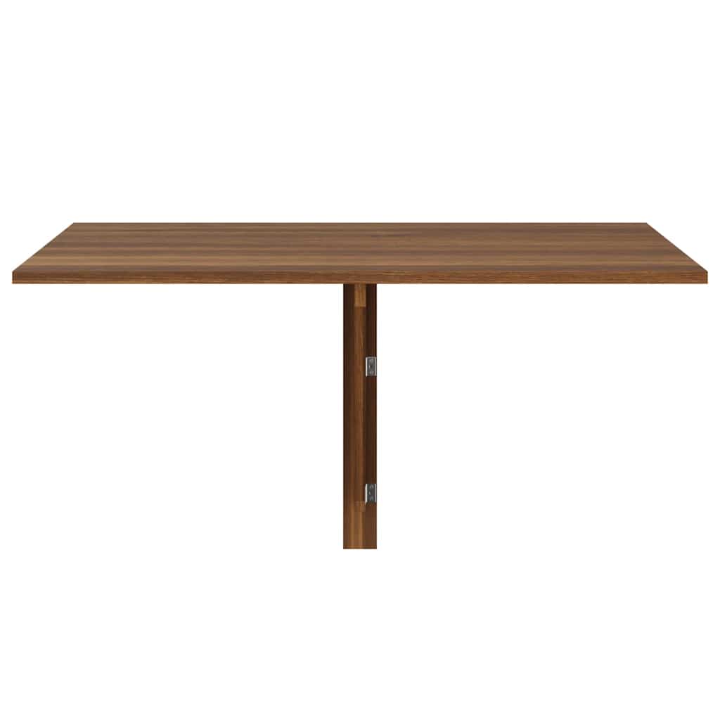 vidaXL Folding Wall Table Brown Oak 100x60x56 cm Engineered Wood 4