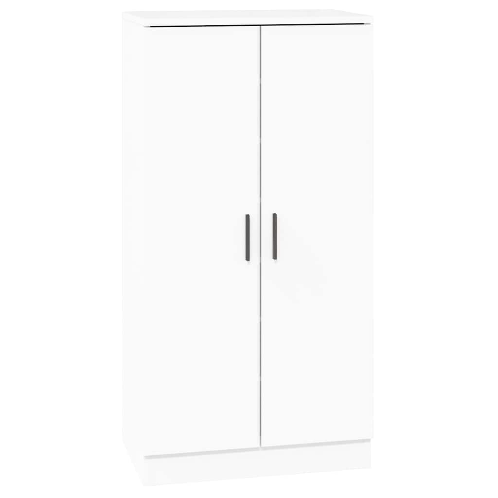 vidaXL Shoe Cabinet High Gloss White 55x35x108 cm Engineered Wood 2