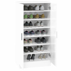 vidaXL Shoe Cabinet High Gloss White 55x35x108 cm Engineered Wood 4