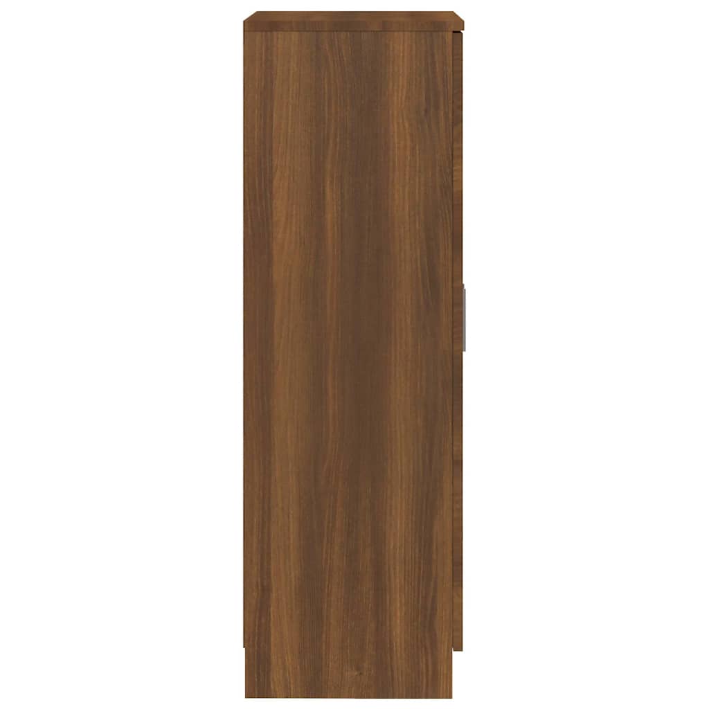 vidaXL Shoe Cabinet Brown Oak 55x35x108 cm Engineered Wood 5