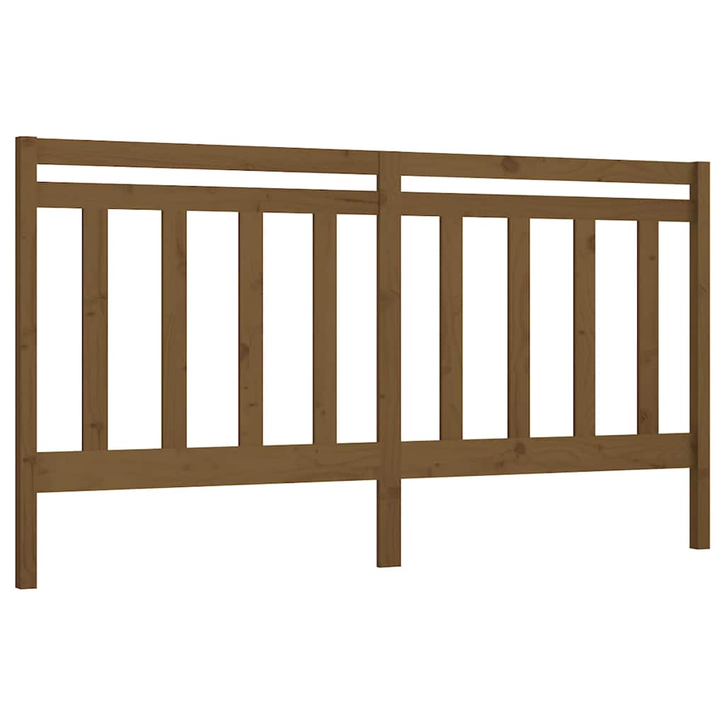 vidaXL Bed Headboard Honey Brown 206x4x100 cm Solid Wood Pine 2