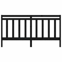 vidaXL Bed Headboard Black 206x4x100 cm Solid Wood Pine 4