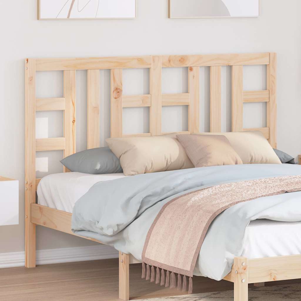 vidaXL Bed Headboard | Natural Wood | Solid Pine Wood | Single | Durable 3