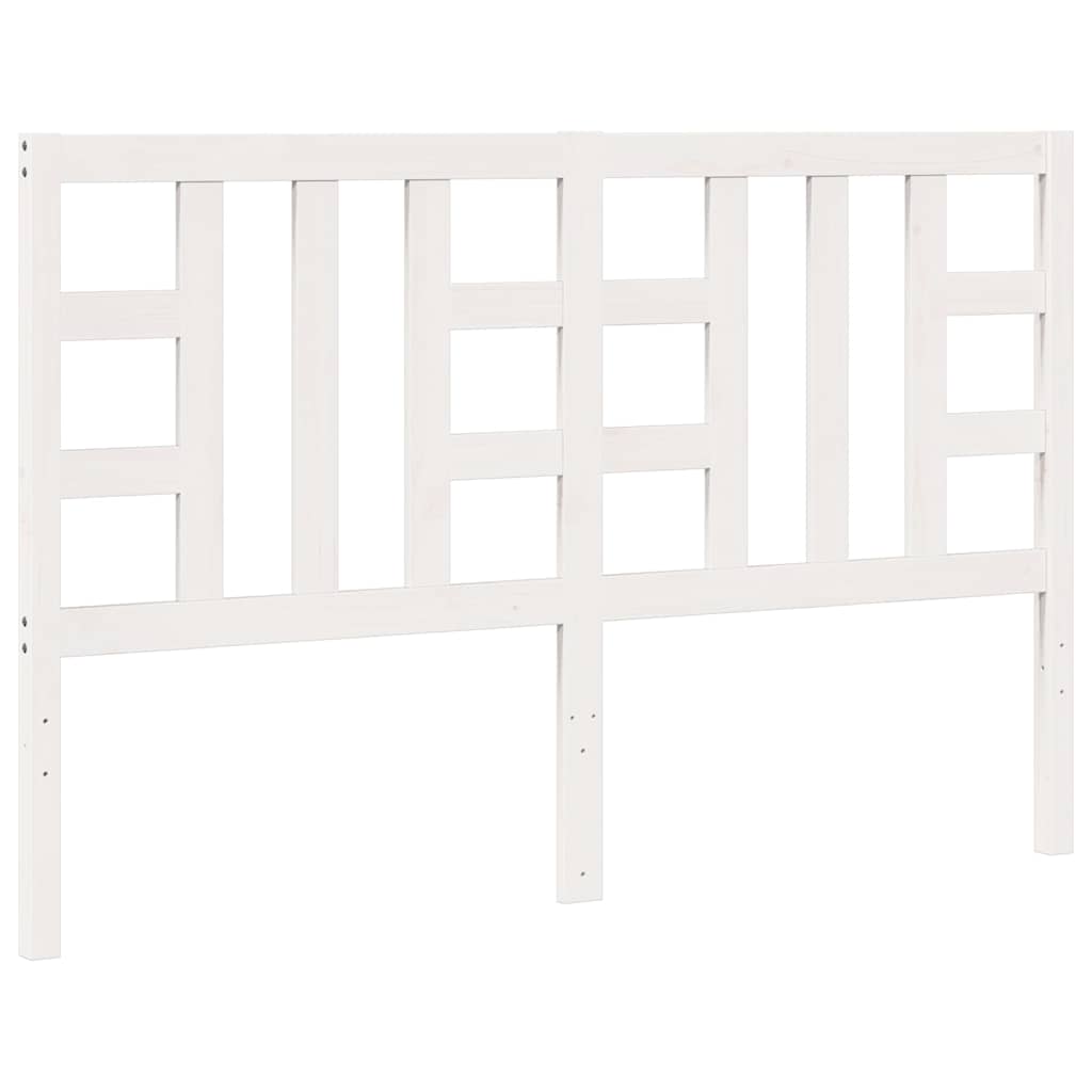 vidaXL Bed Headboard | White | Solid Pine Wood | 156x4x100 cm | Durable 2