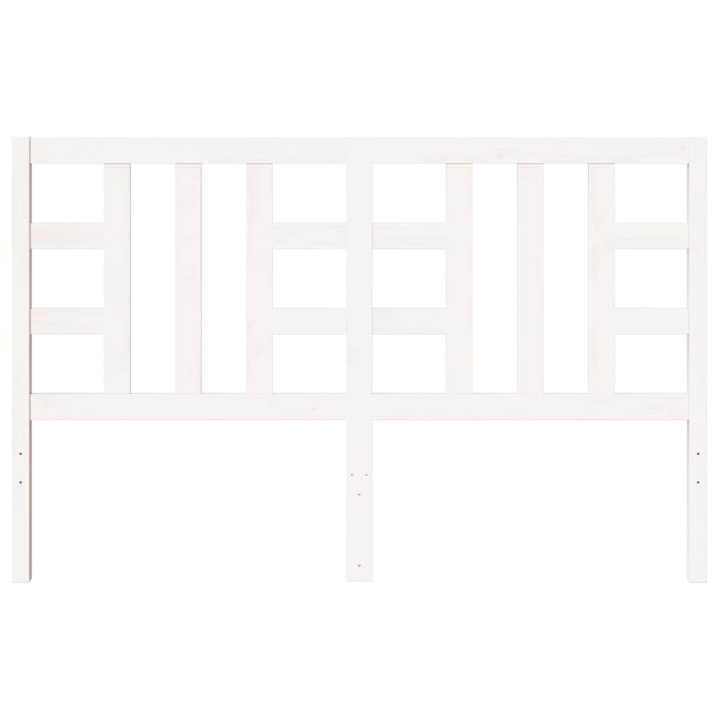 vidaXL Bed Headboard | White | Solid Pine Wood | 156x4x100 cm | Durable 4