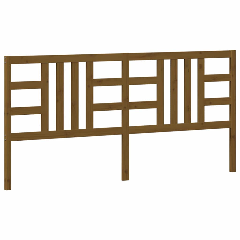 vidaXL Bed Headboard | Honey brown | Solid pine wood | 206x4x100 cm 2