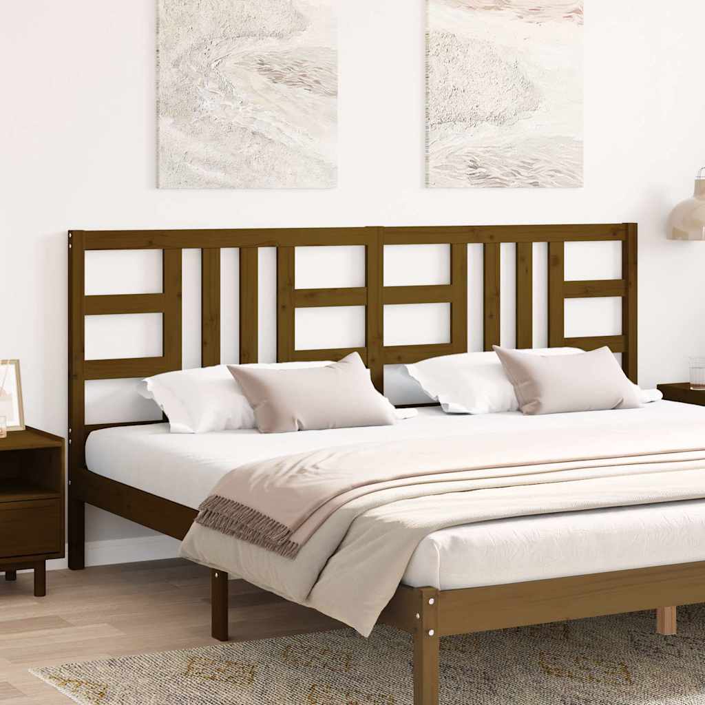 vidaXL Bed Headboard | Honey brown | Solid pine wood | 206x4x100 cm 4