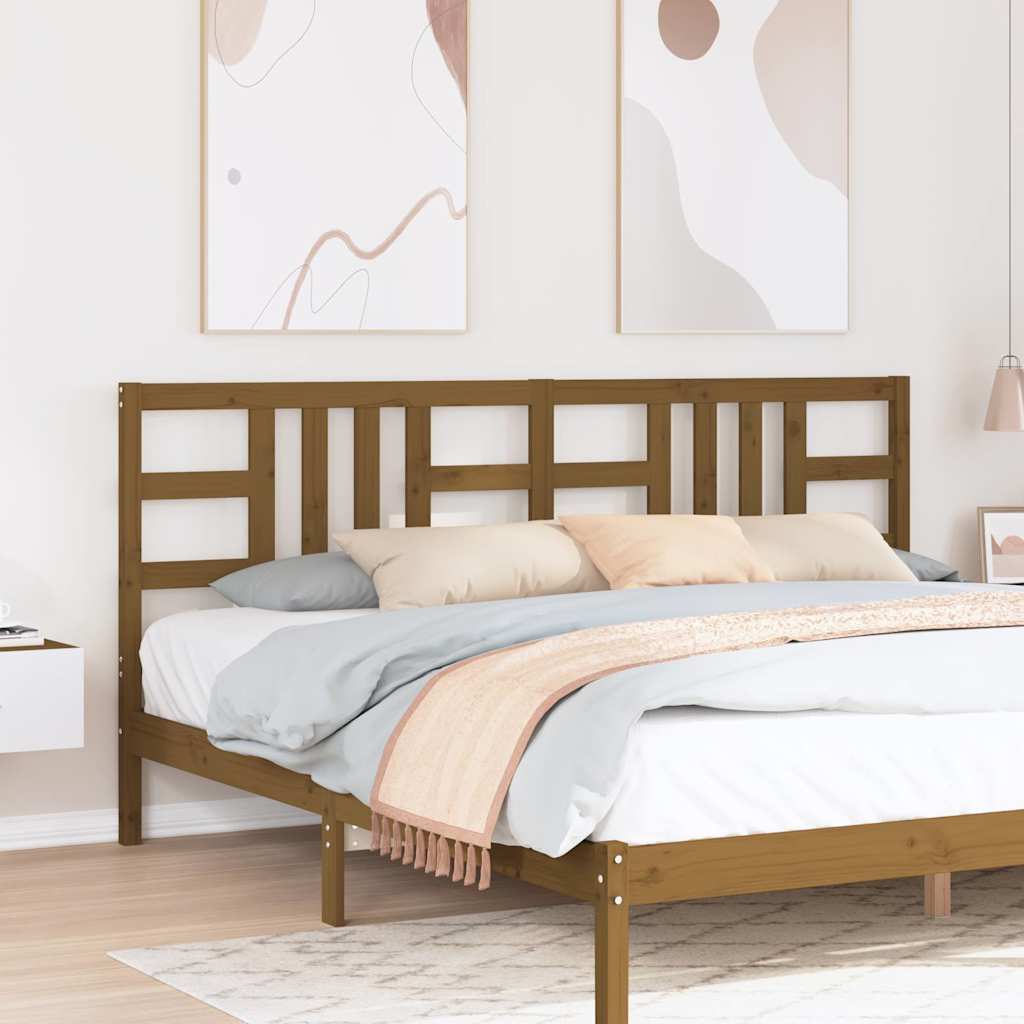 vidaXL Bed Headboard | Honey brown | Solid pine wood | 206x4x100 cm 1