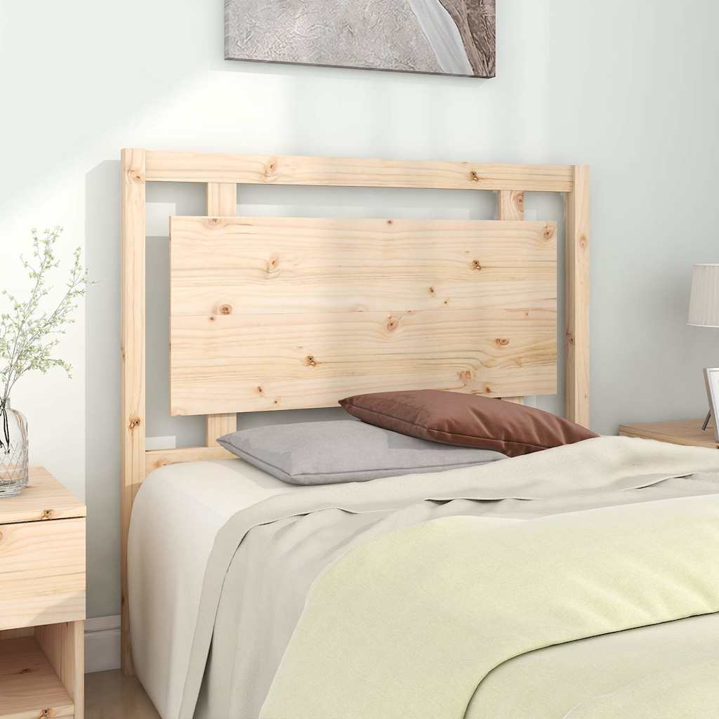 vidaXL Bed Headboard | Natural Pine | Solid Pine Wood | 105 cm x 100 cm 1