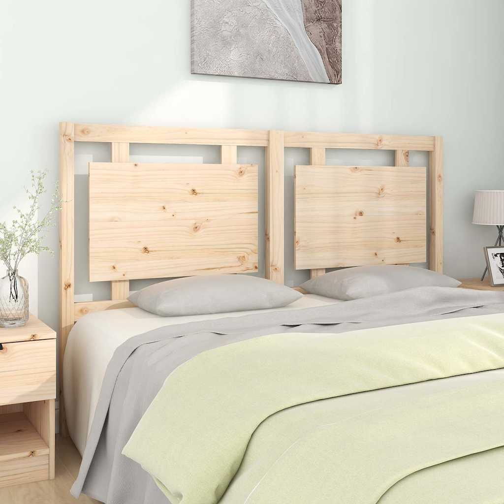 vidaXL Bed Headboard | Natural wood | Solid pine wood | Standard double 1