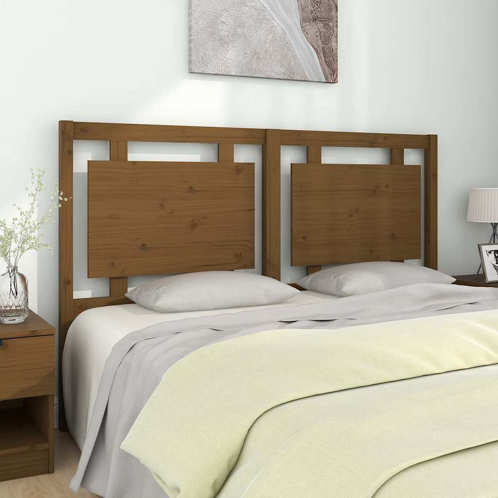 vidaXL Bed Headboard | Honey brown | Solid pine wood | Standard Double 1