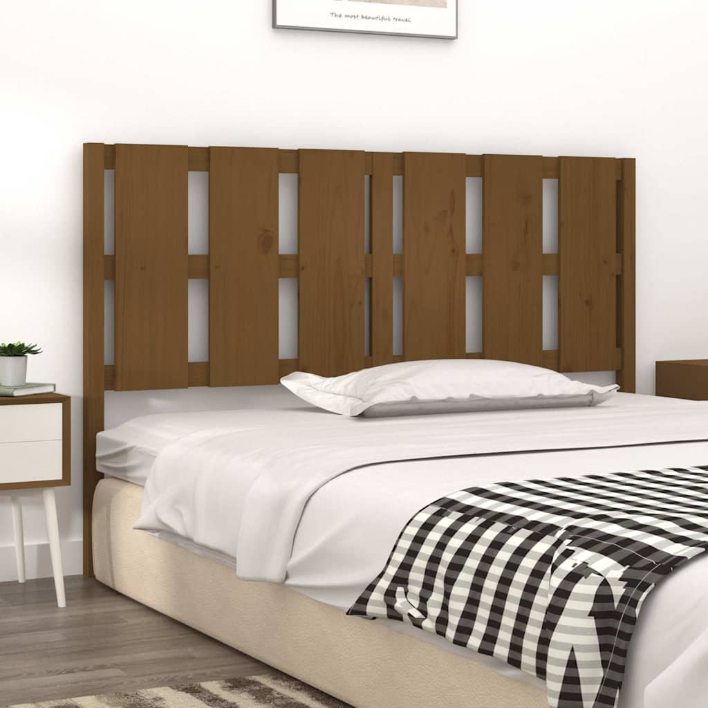 vidaXL Bed Headboard | Honey brown | Solid pine wood | Standard | Nice Design 3