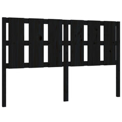 vidaXL Bed Headboard | Black | Solid Pine Wood 2