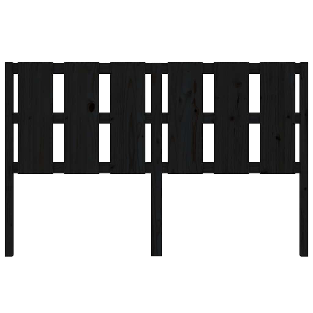 vidaXL Bed Headboard | Black | Solid Pine Wood 4