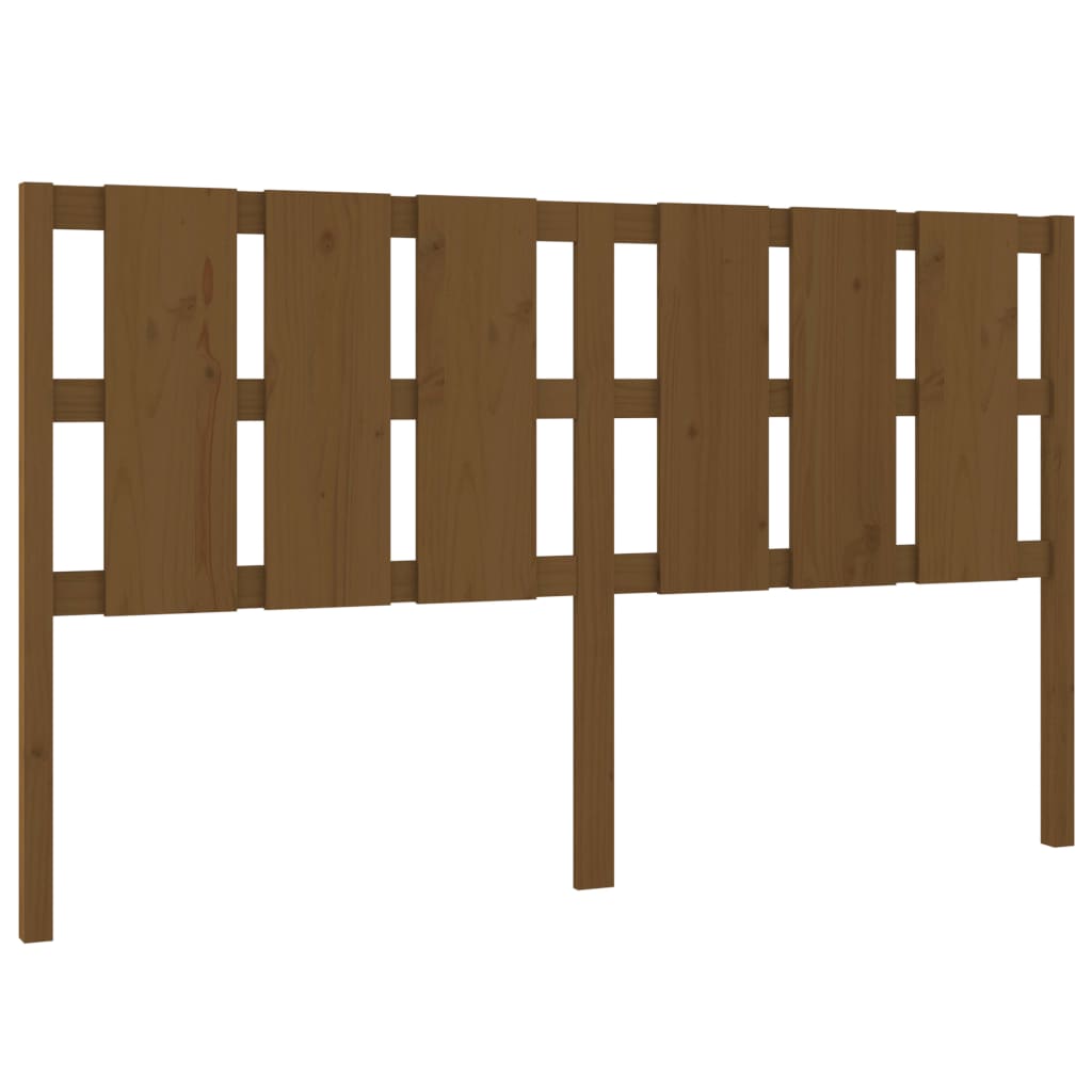vidaXL Bed Headboard | Honey brown | Solid pine wood | 165.5x4x100 cm | Durable 2