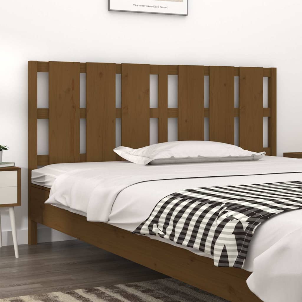 vidaXL Bed Headboard | Honey brown | Solid pine wood | 165.5x4x100 cm | Durable 1